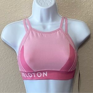 Peloton Pink Double Layer Racerback Sports Br